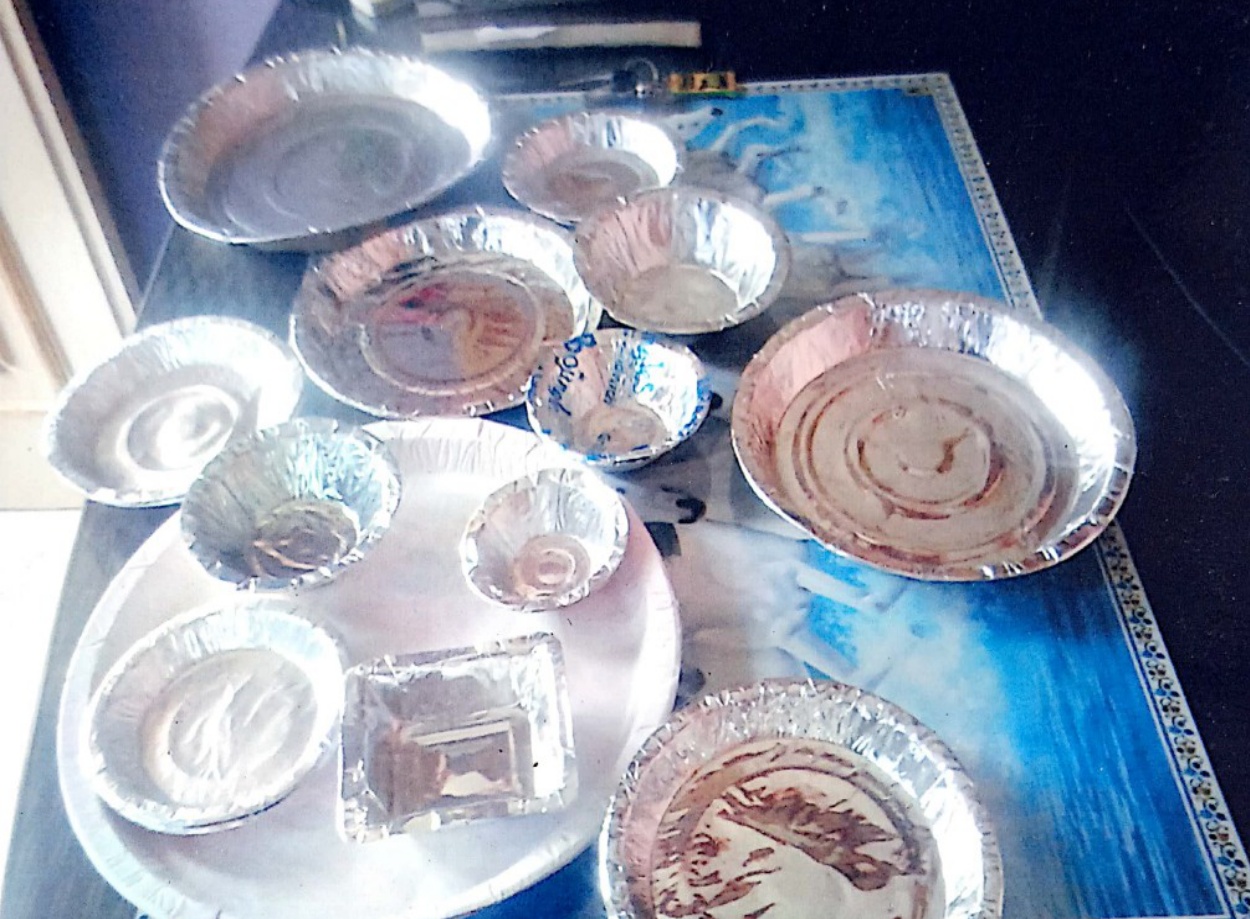 Finished paper plates and bowls